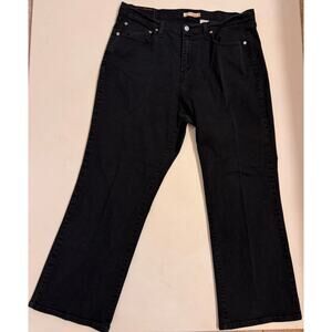 Levi's 550 Relaxed Boot Cut Jeans Black Denim Women's Size 18 Short 37x28.5"